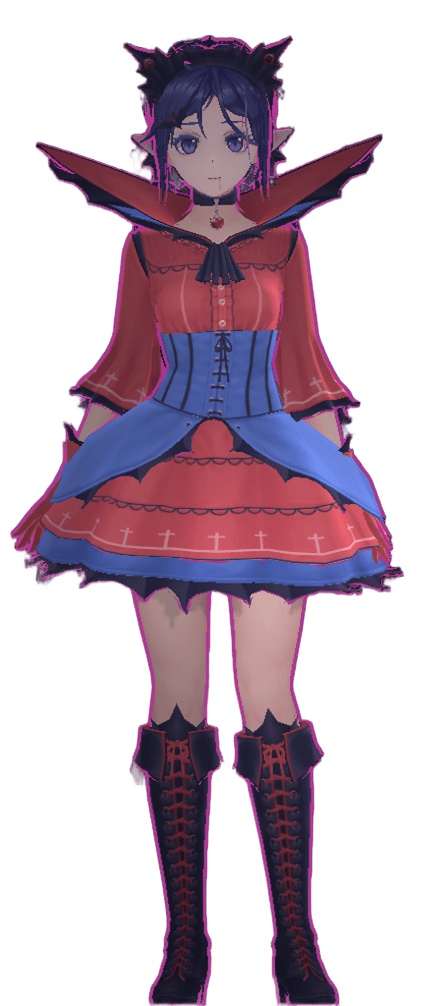 Mita con ropa de vampiresa — el lado más oscuro del sitio está por llegar